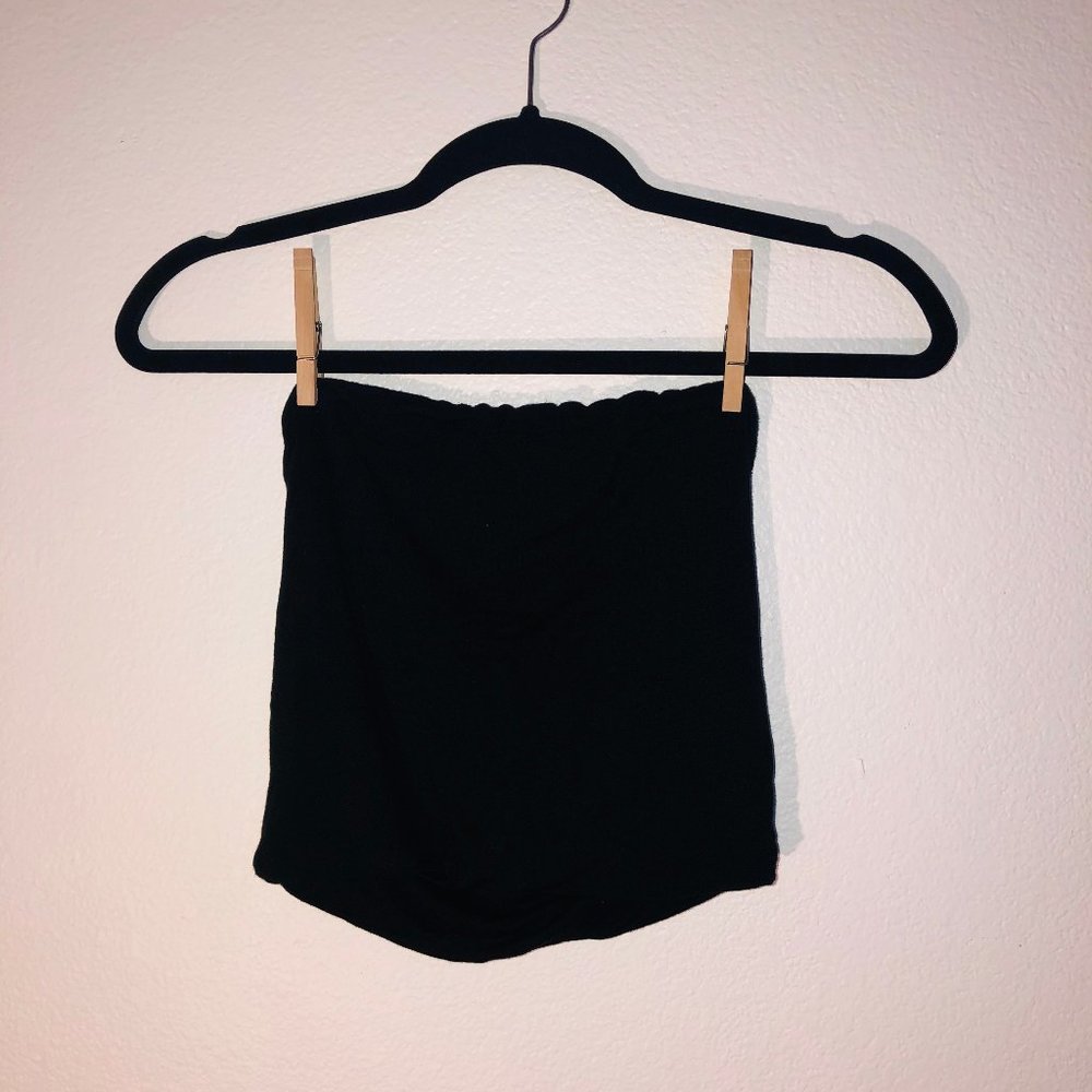Black Cropped Tube Top